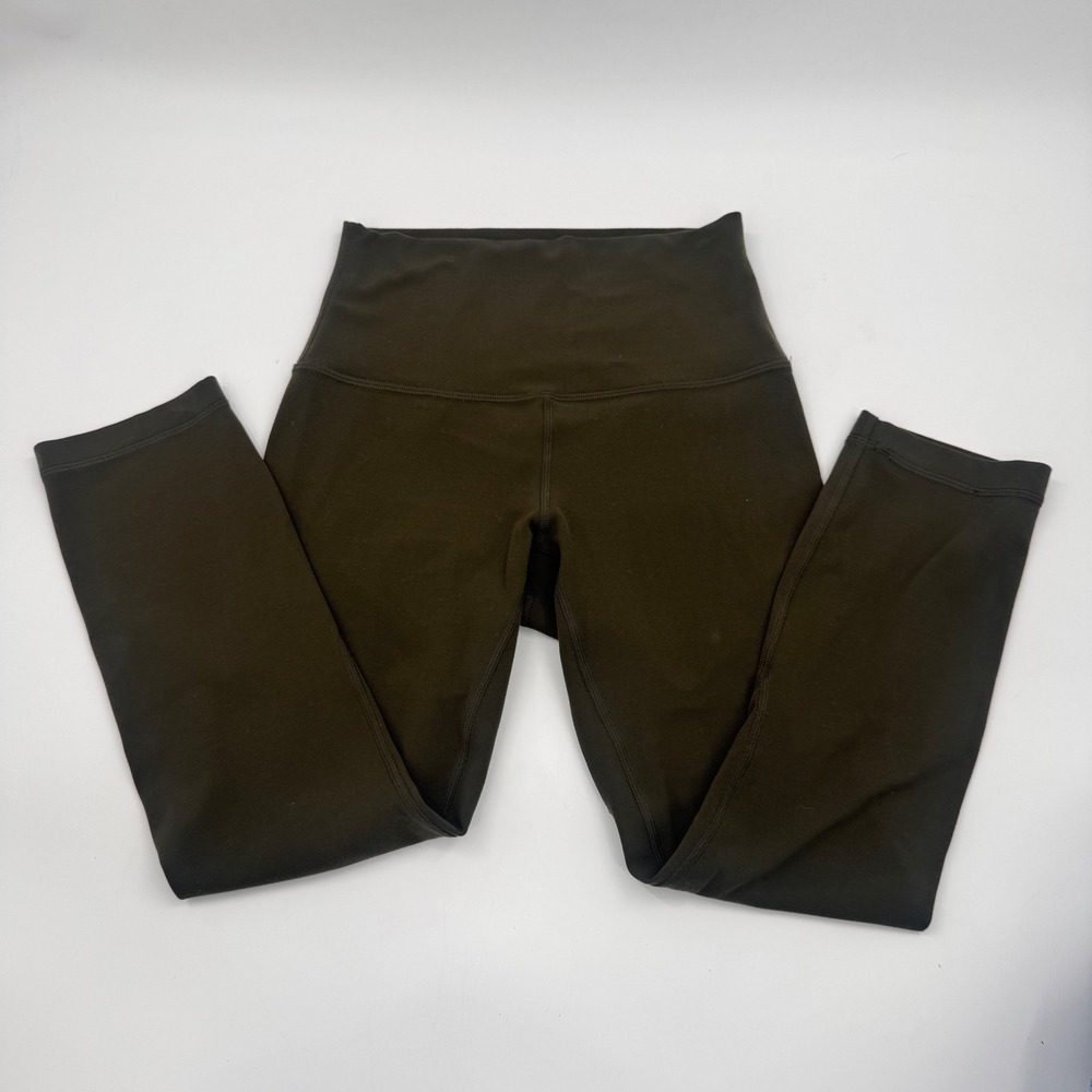 Lululemon Align Crop 21" Leggings – Dark Olive Nulu – Size 4 - Picture 4 of 9
